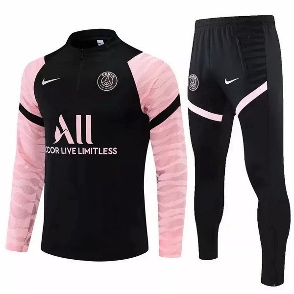 Trainingsanzüge PSG 2021-2022 Schwarz Pink Günstige Fußballtrikots